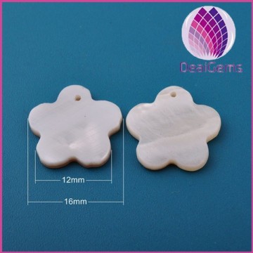 Large flower nature shell charms beads