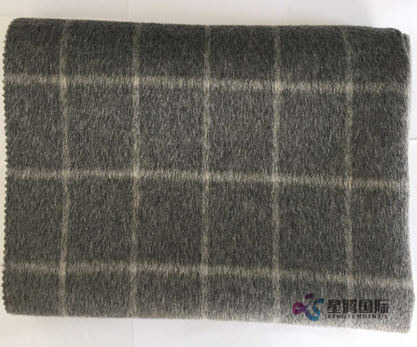 Plaid Checked 100% Wool Fabric For Coat