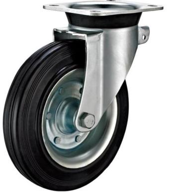 Industrial Cast Iron Swivel Rubber Casters Wheel