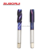 SUBORUI Machine Taps Nanocoating HSS Threading Taps M3-M14 Spiral Flute