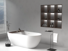 WKB-1005 solid surface bathtub artificial stone
