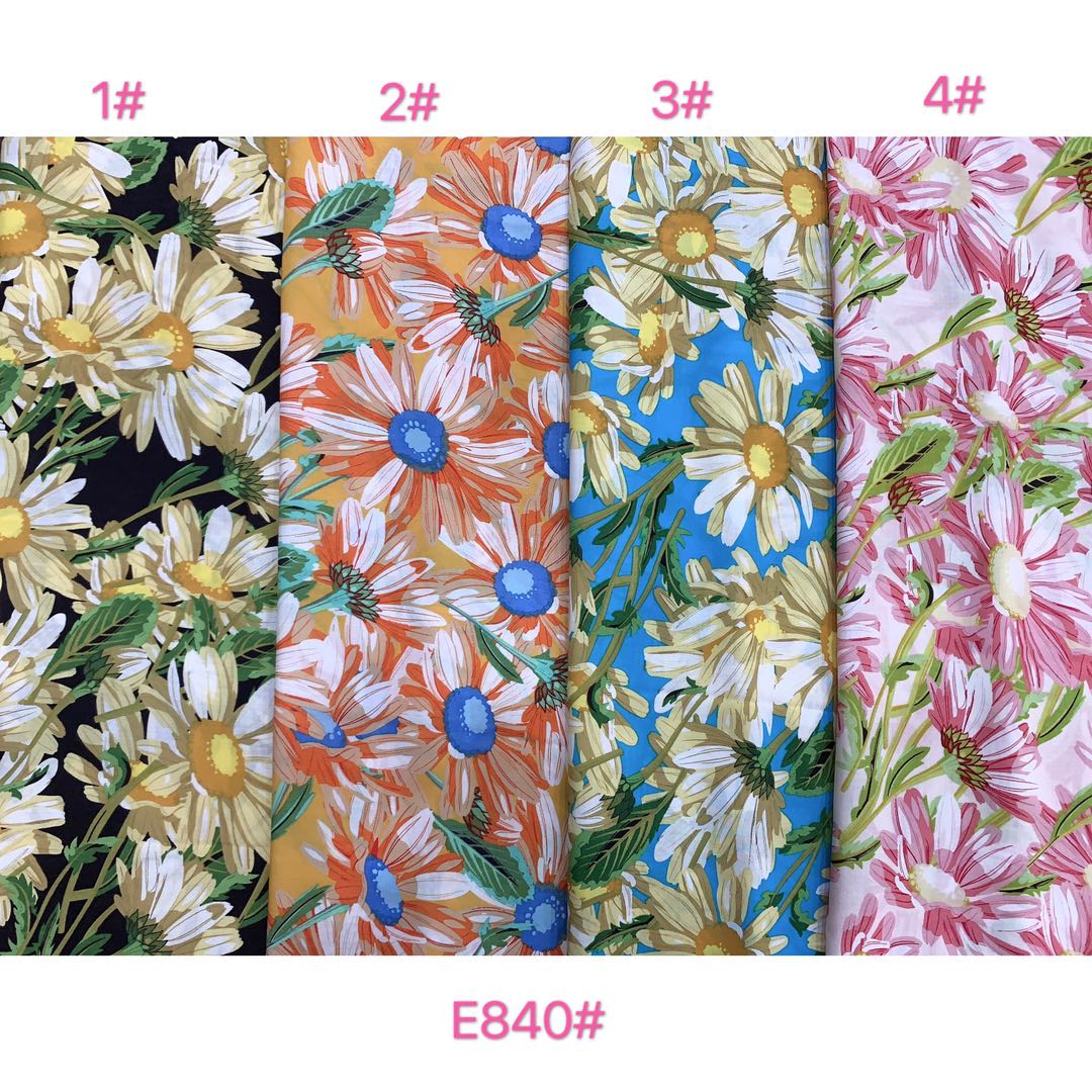 ISP Textile Women Clothing Cloth Fabric Plain Woven RAYON Textile Material Printed Fabric For Dress
