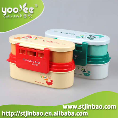 Double Layer Japanese Style Bento Boxes with Compartment