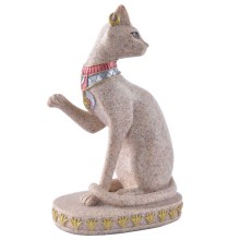 High polished stone cat of stone cat statue garden decoration stone cat statue