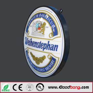 outdoor round bar beer sign light box