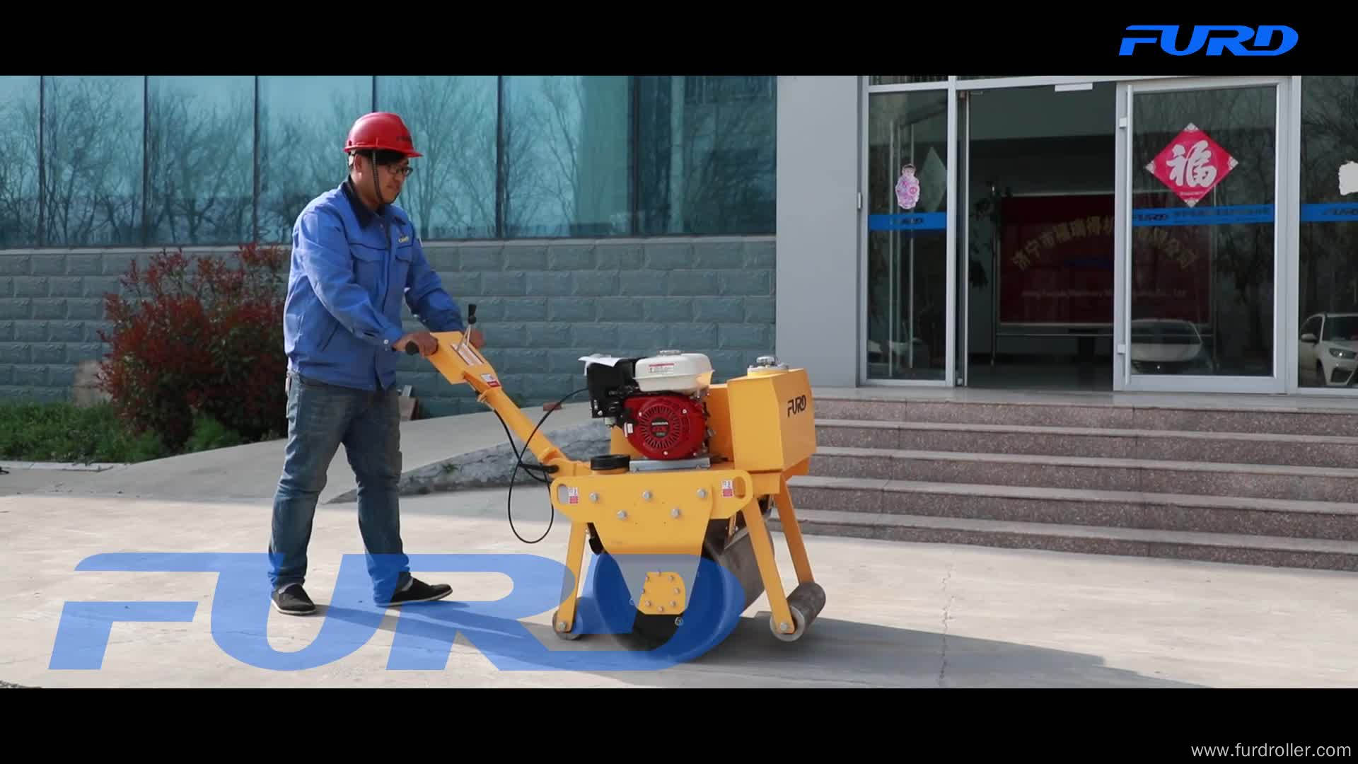 Low Cost 325kg Gas Powered Vibratory Single Steel Roller