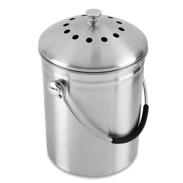 Stainless Steel Bin 1.0 Gallon Includes Charcoal Filter