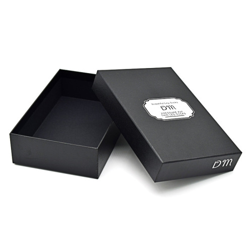 Anpassad logotypunderkläder Förpackning Black Paper Box Lid