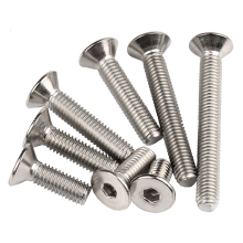 Custom Length DIN7991 Steel & Stainless Steel Hex Socket Countersunk Head Bolts: M2-M8 Screws with Cap Binding Heads