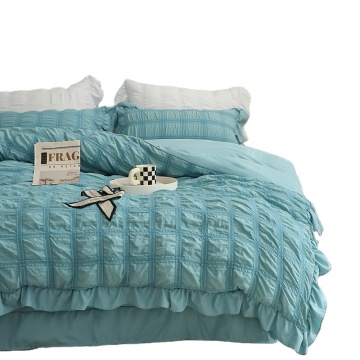 Polyester Seersucker Girls and Boys Room Bedding Set