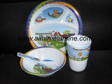 100% melamine kids dinenr set