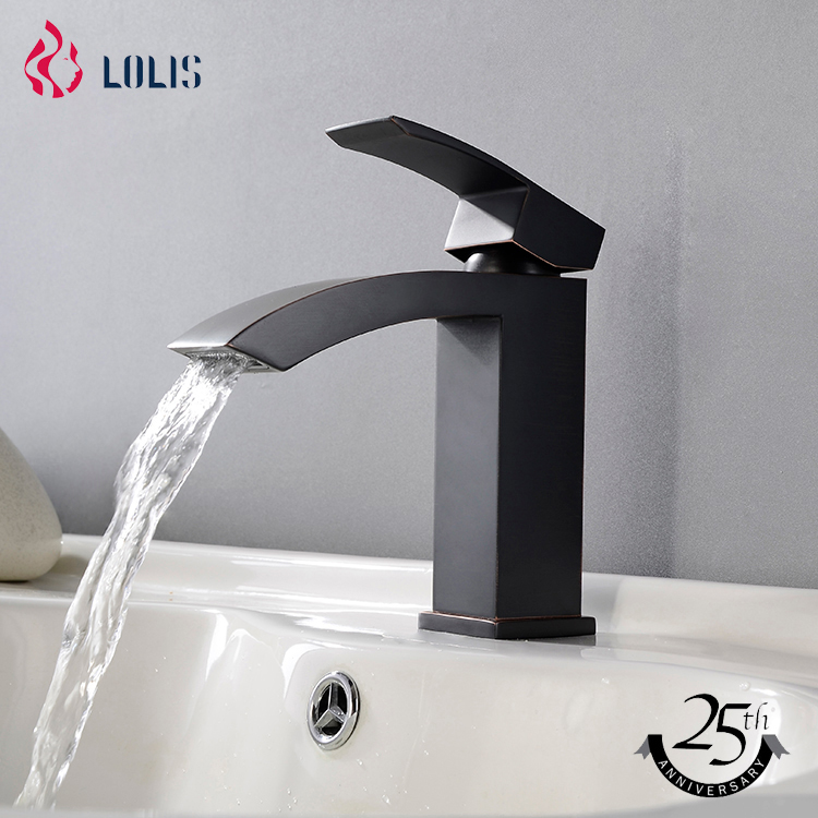 BNF600-H Single Handle Square Shape Black Basin Mixer Faucet