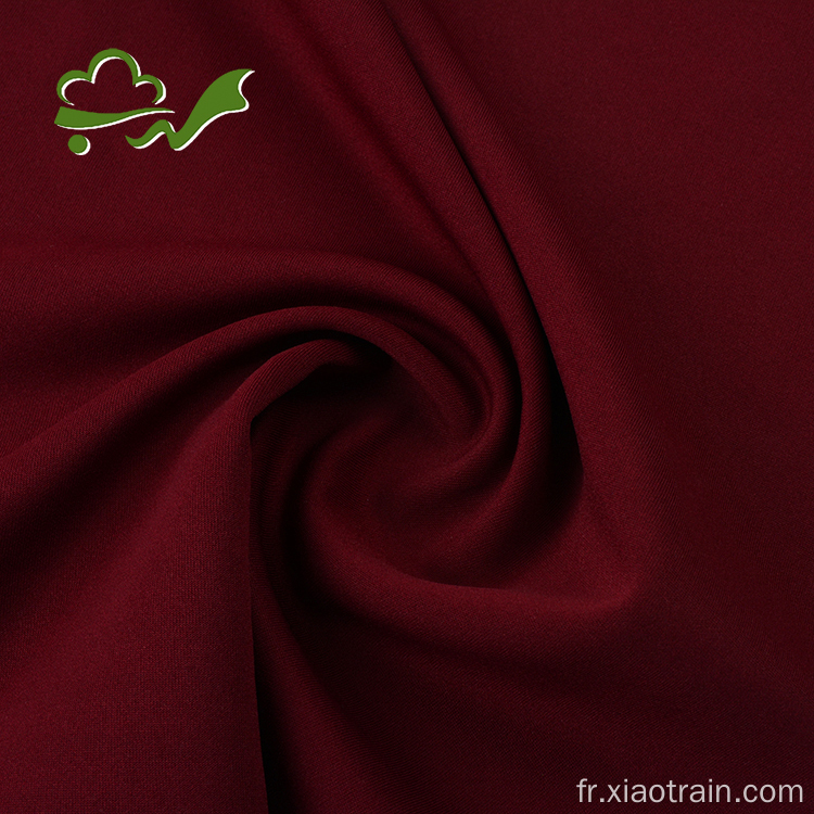 Tissu tricoté interlock épais en polyester spandex pour vêtement