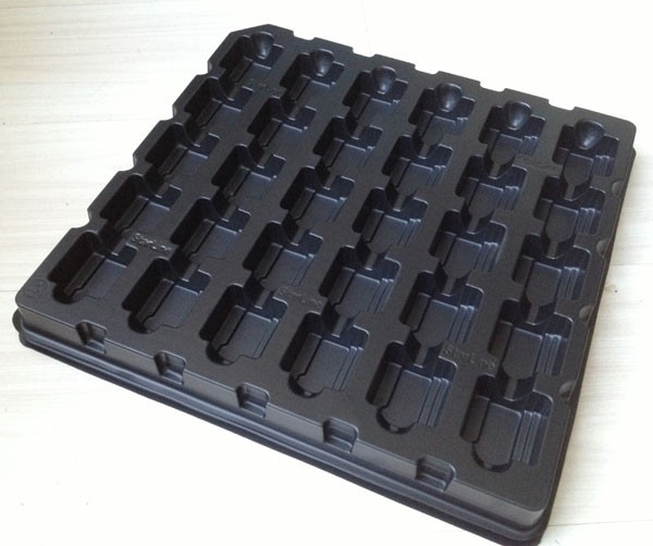 Superior black plastic esd packing /packaging trays