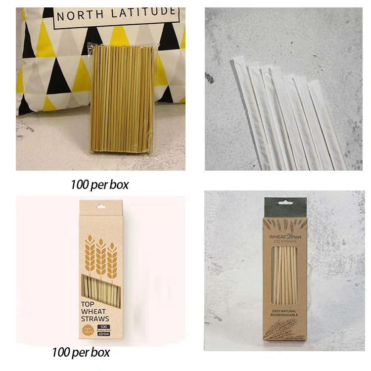 Recyclable Plant Reed Straws with Natural Materials