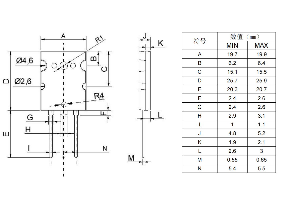 NPN transistor size