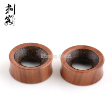 Body Piercing Jewelry Double Flared Natural Saba Wood Flesh Tunnel
