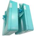 Blue Colour Biscuit Tin Box With Flower Decoration