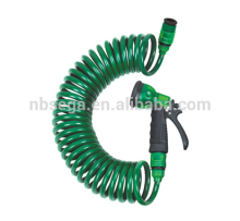 garden spring water hose set ,coil hose kit, eva coil hose with nozzle set