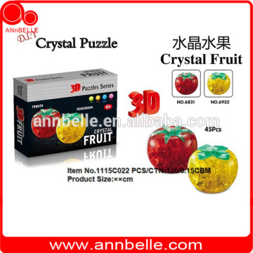 plastic 3D puzzle tomato puzzle crystal puzzle