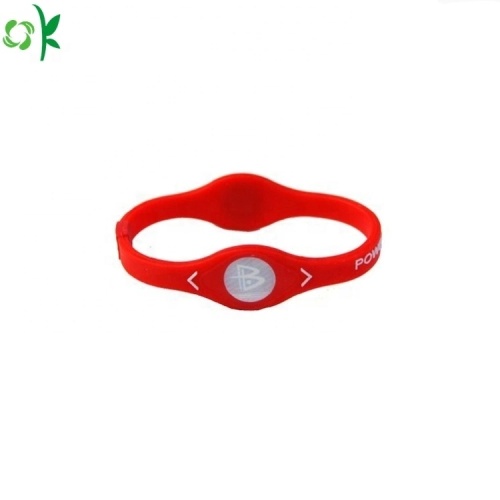 Pulseira de silicone com logotipo personalizado para o Natal