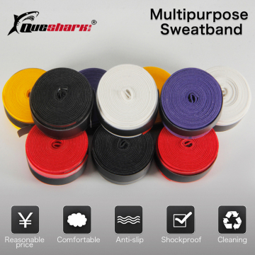 Queshark Professional 10 Pcs Colorful Coated Tennis Overgrips Badminton Grips Breathable Tennis Racket Tapes Rod Sweatbands