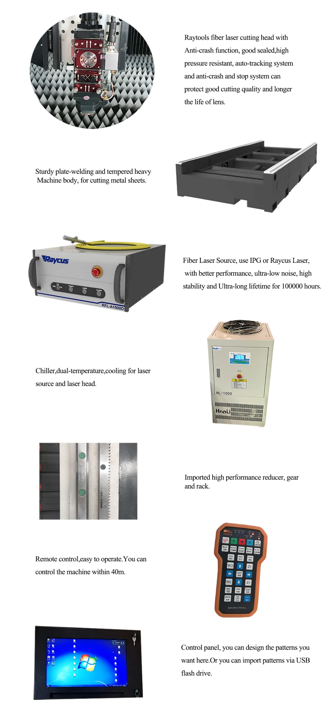 Laser Cutting Machine Fiber 500W 1000W 1500W Kh-3015