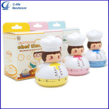 Cartoon Plastic Chef Timer Mechanical kitchen Timer 60 Minutes Countdown Timer