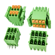 Double bank thin spring frivolous terminal block with winged lock buckle pitch 3.5mm