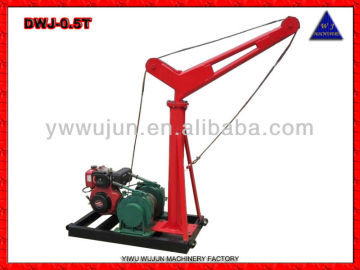Portable small jib Diesel crane
