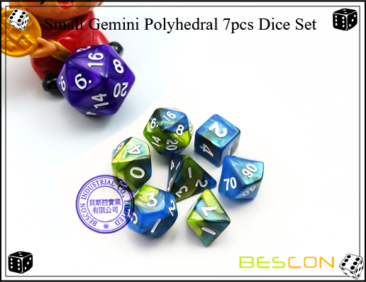 Small Gemini Polyhedral 7pcs Dice Set-2