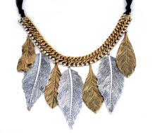 fashion necklace jewelry--leave shape pendant