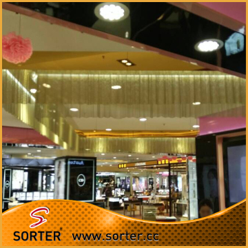 Sorter's metal wire mesh restaurant ceiling decoration