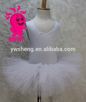 Latest design white puffy tutu dress/baby girls dance dress/baby girls ballet dress