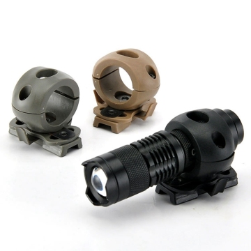 Tactical Helmet Lighting Holder: Flashlight Support Clamp Adapter 25mm for Outdoor Activities