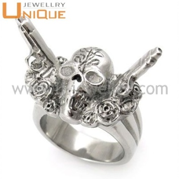 hot silver skull ring