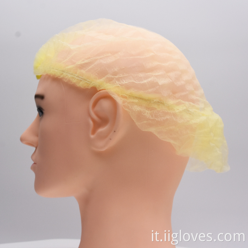 Tappo a clip a strisce non tessuto bouffant copricapo blu antipolta blu non tessuto