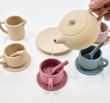 Silicone Party Play Tea Pot Set Pretend Toy