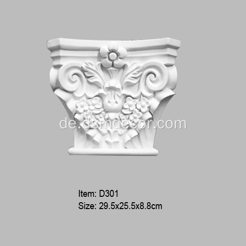 Geriffelte dekorative Pilaster aus Polyurethan