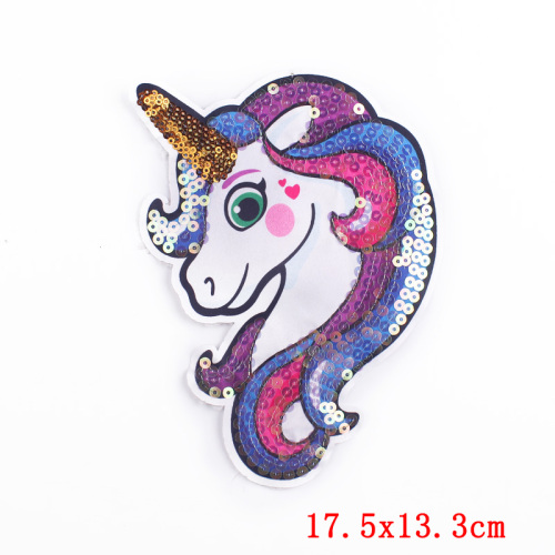 Fierbinte drăguț de unicorn pe patch-uri de broderie pentru haine