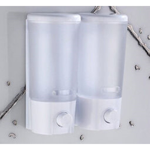 Dispensador de jabón de baño transparente doble ABS