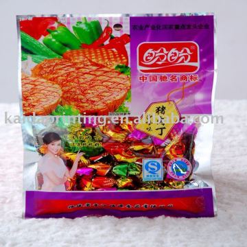 Plastic food packaging bag for diced meat, beef jerky, dried meat floss etc.