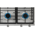 Stainless Steel Plates 3 Burner Teak Grill