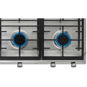 Stainless Steel Plates 3 Burner Teak Grill