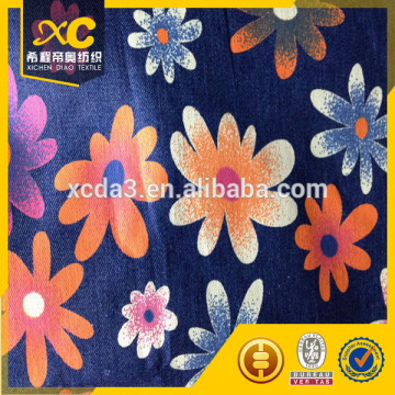 floral printed denim fabric and hemp denim fabric from china