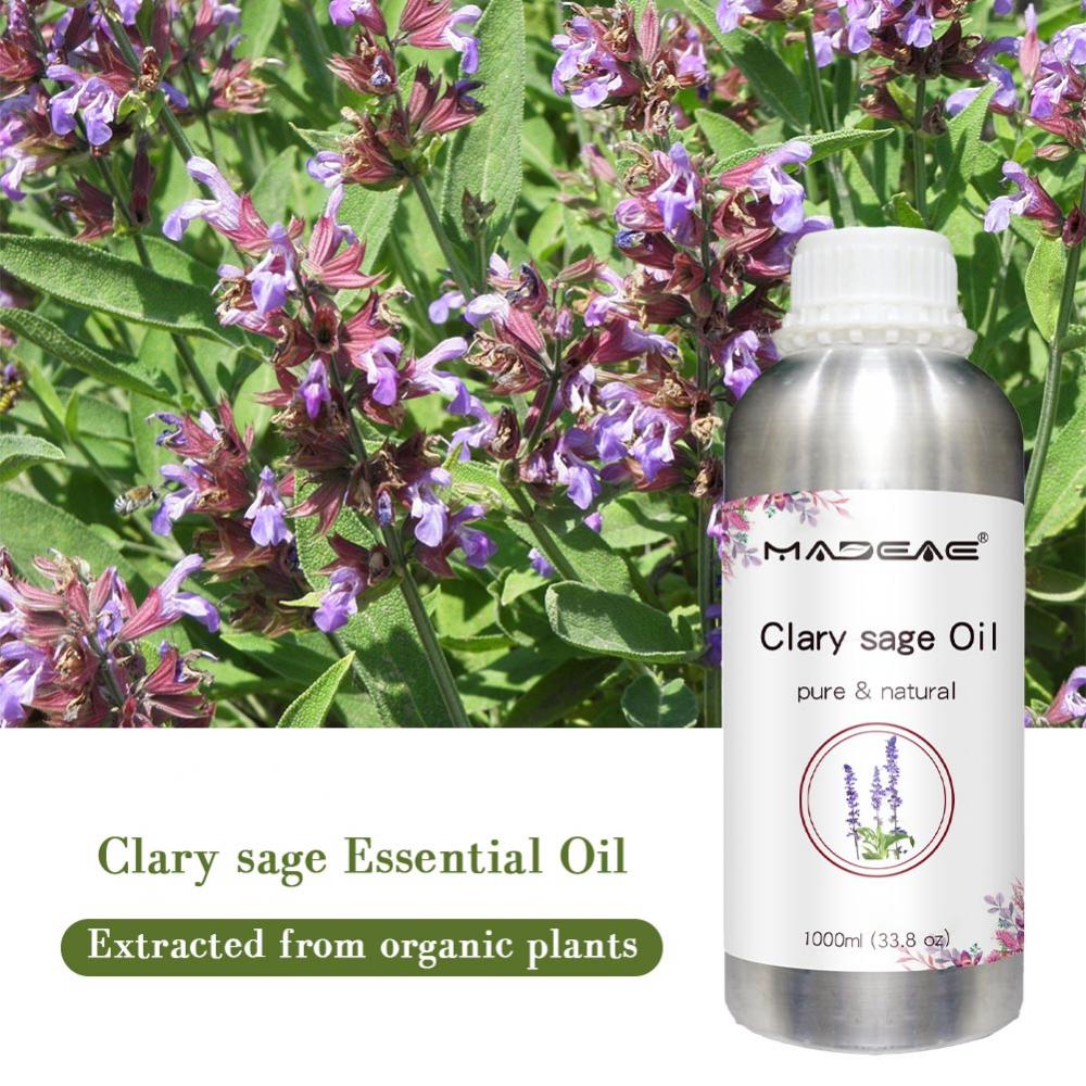 Extrato de planta a granel 1L Clary Sage Óleo essencial para a aromaterapia em casa Cuidado com a pele