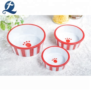 Wholesale Printed Pet Feeder Ceramic Dog Food Bowl
