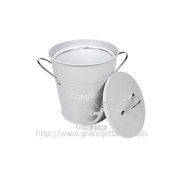 garden compost bin with plastic bucket inner