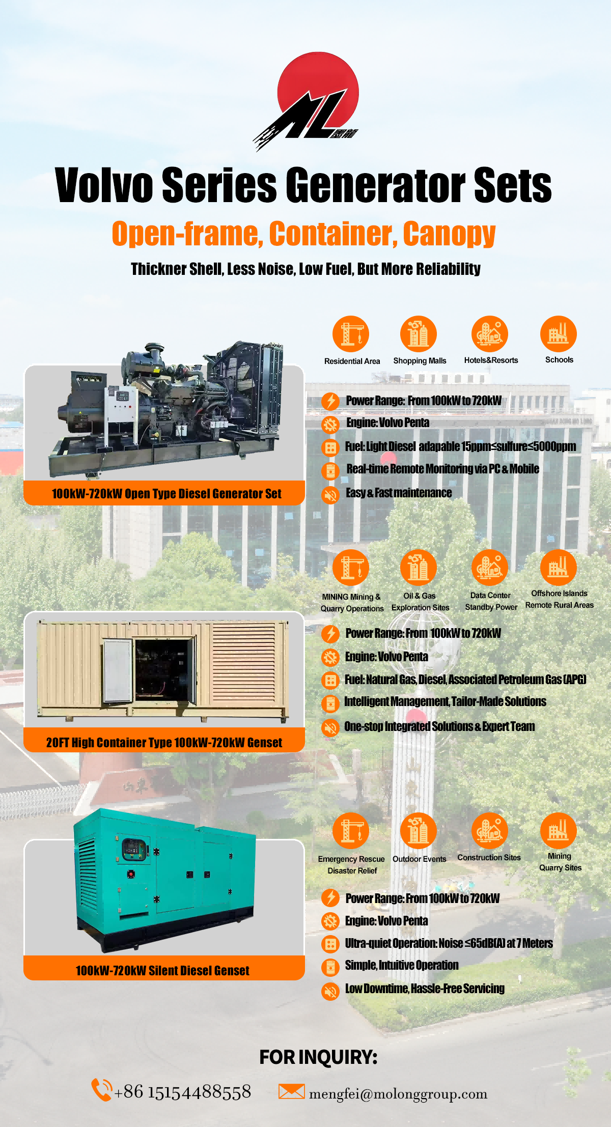 ভলভো সিরিজ জেনারেটর সেট Volvo Series Generator Sets