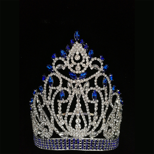 Kecantikan Blue Queen Girl Pageant Crown Tiara